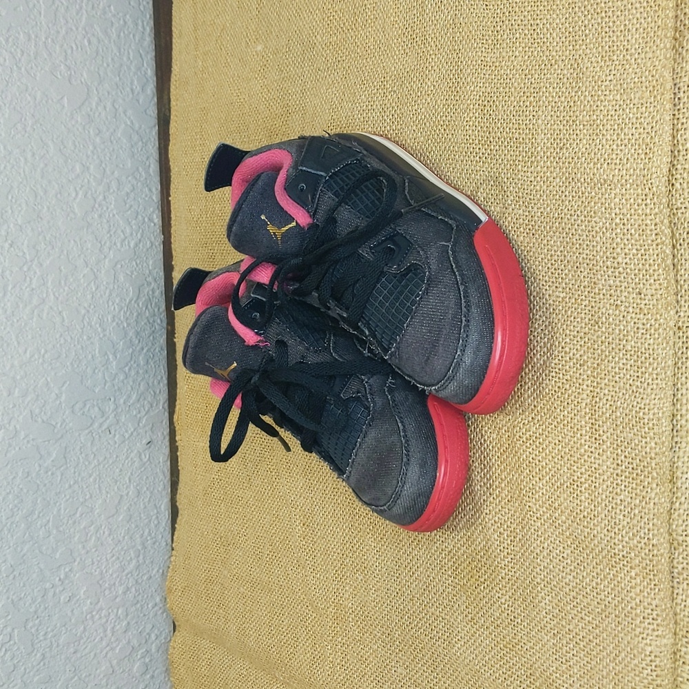 Jordan 4 Retro "Denim" Kid's Sneakers Sz 10C, Blue/Pink, Good Condition, No Box